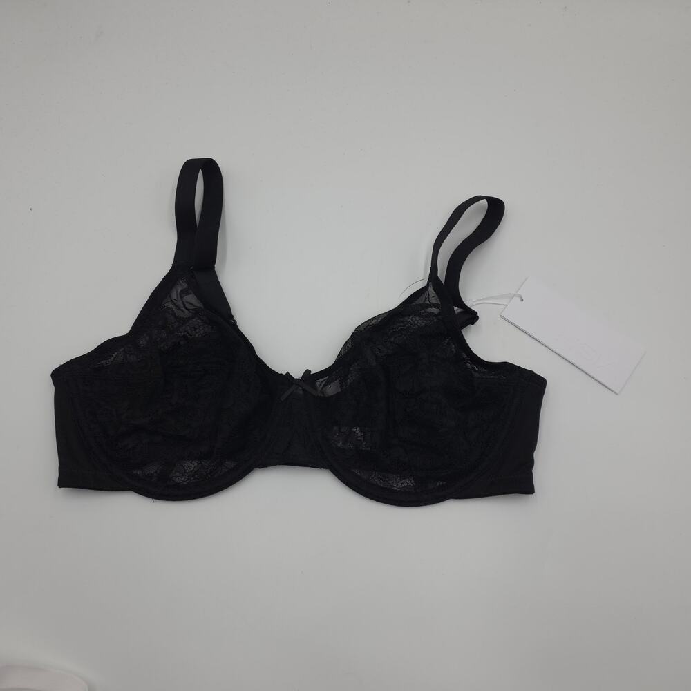HSIA Bundle of Two Enchante Unlined Lace Underwire Bra in White Black Size 40H - Picture 2 of 10